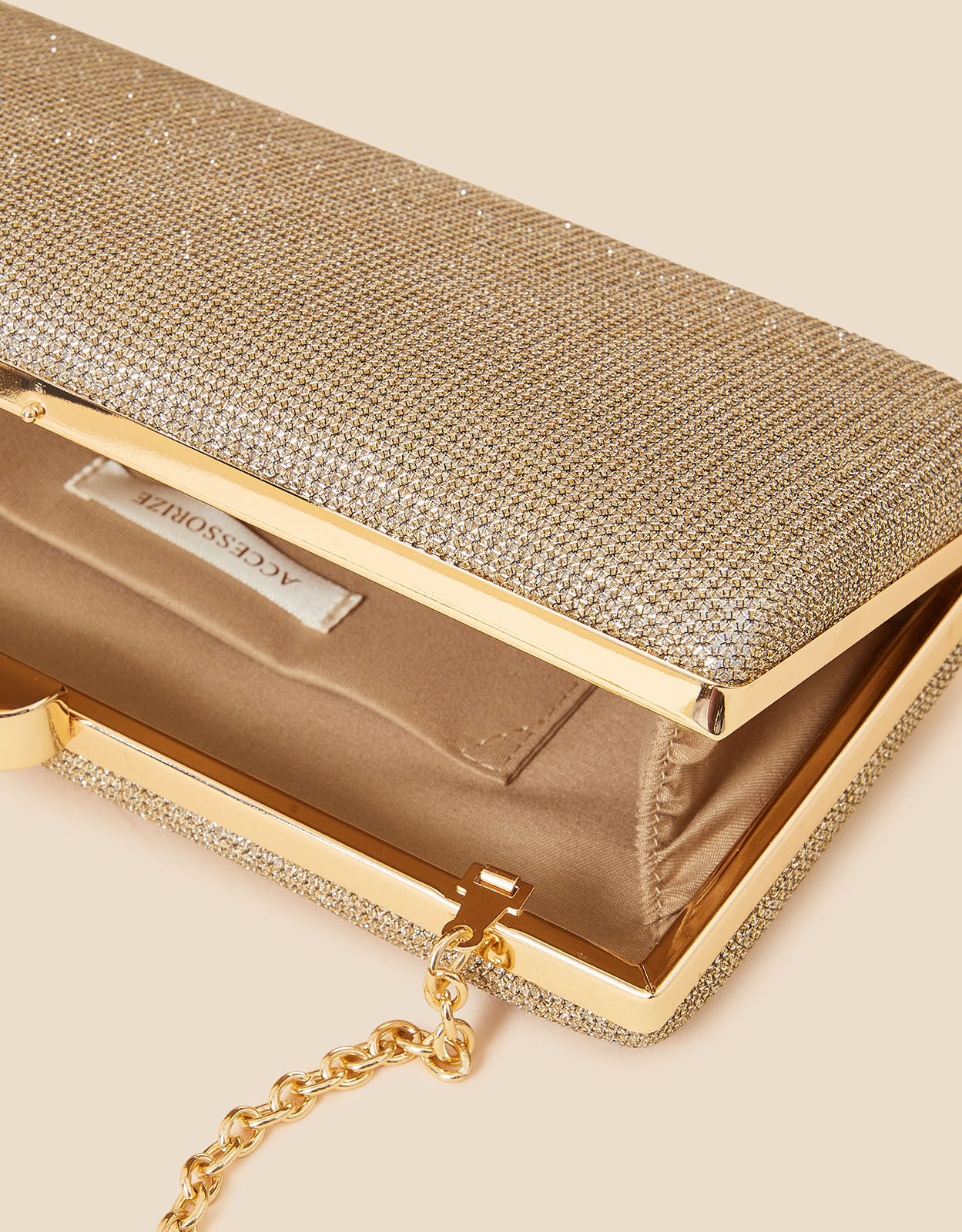 Plain gold clutch bag outlet